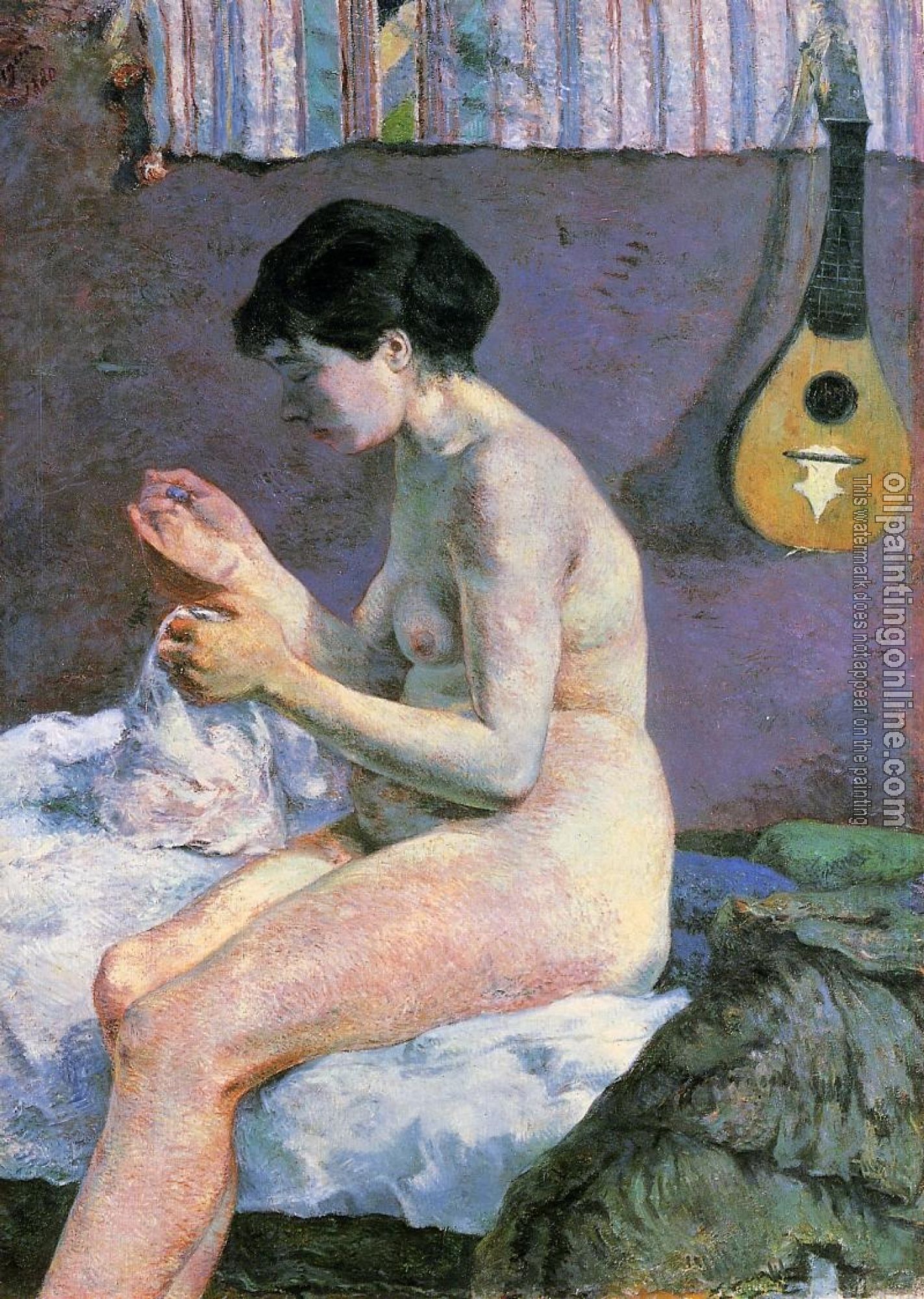 Gauguin, Paul - Study of a Nude, Suzanne Sewing